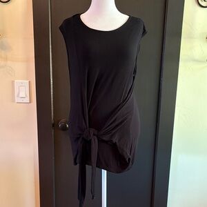 Vanessa Virginia Black Sleeveless Tank Top with Tie Detail from Anthropologie